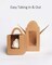 Kraft Cupcake Boxes 60 Packs Individual Cupcake Holders Disposable Brown Single Cupcake Boxes with Window 3.6 * 3.6 * 4.3inch Cupcake Containers